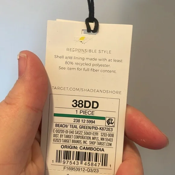 2/$30- Shade shore swim bra teal size 38DD new - Picture 10 of 16